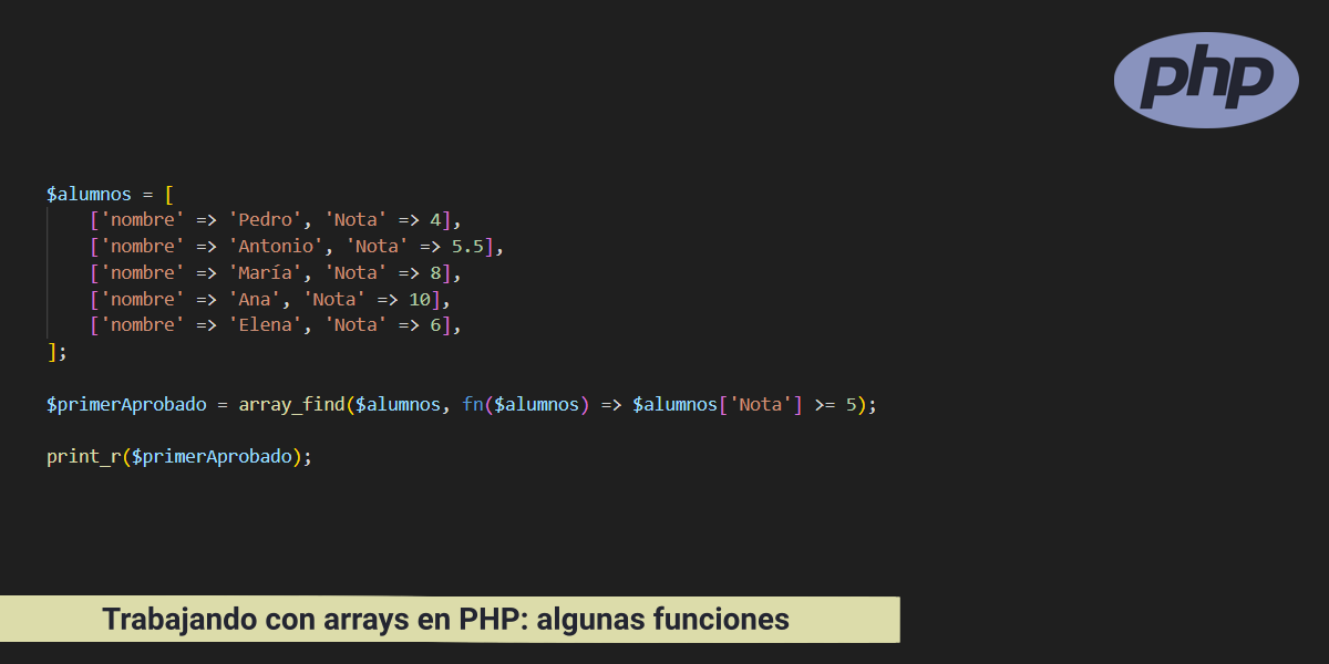 Funciones útiles de arrays en PHP